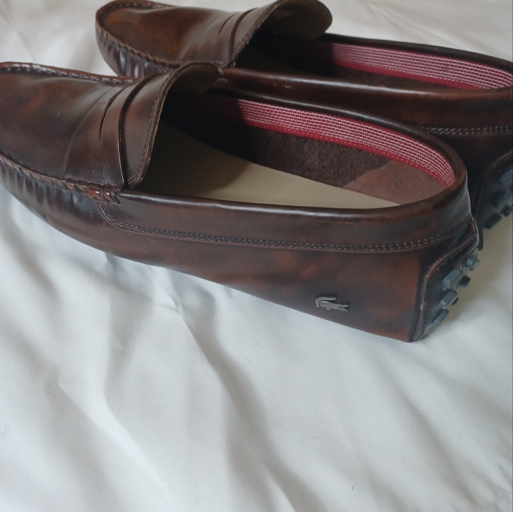 Lacoste Authentic Concours Driving Style 7-28SRM4117176Mens Brown Slip On Loafer